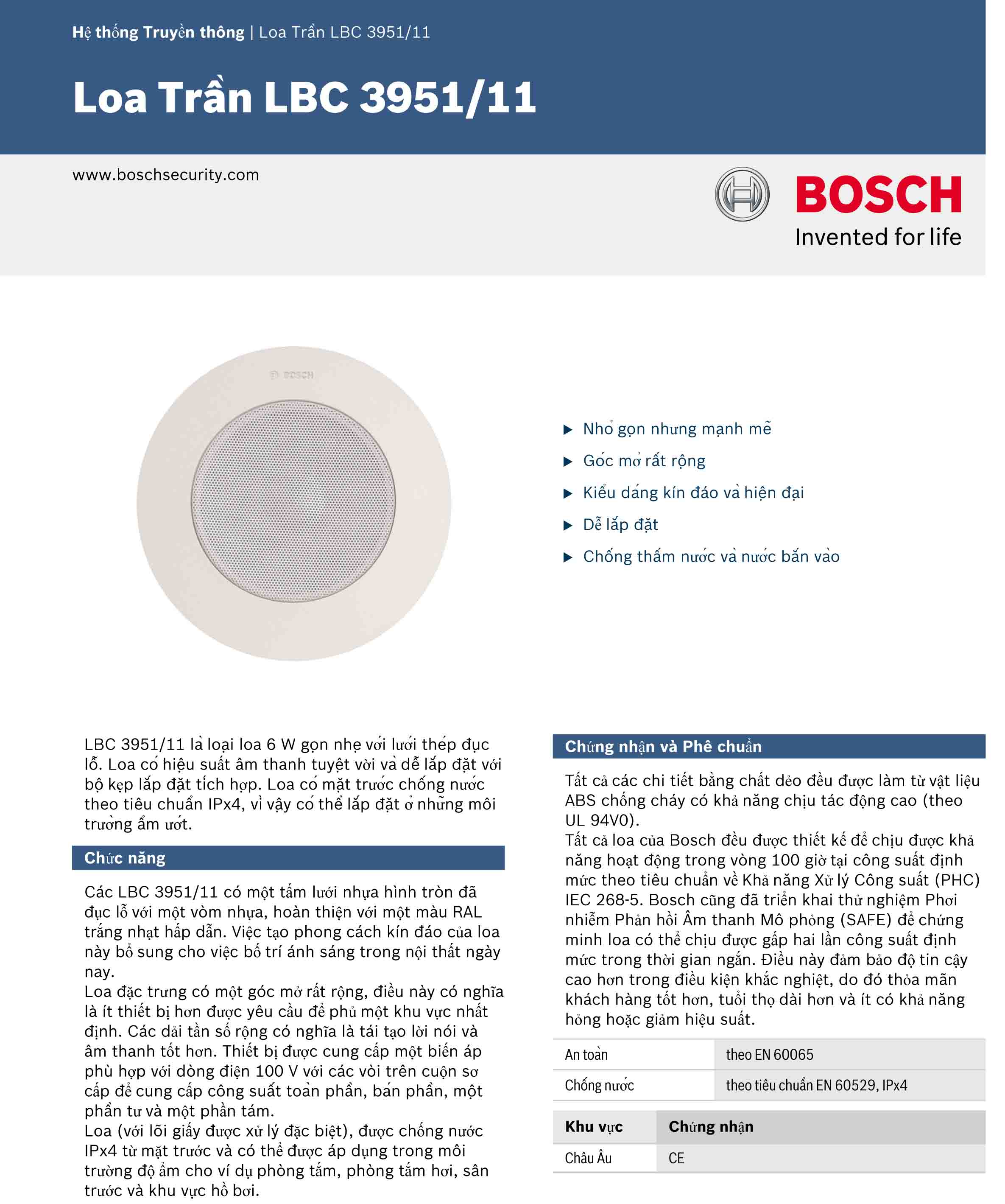 thong so Loa am tran 6w Bosch LBC 3951_11